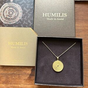 Humilis Gold plated necklace from Italy. Brand new. Never worn.